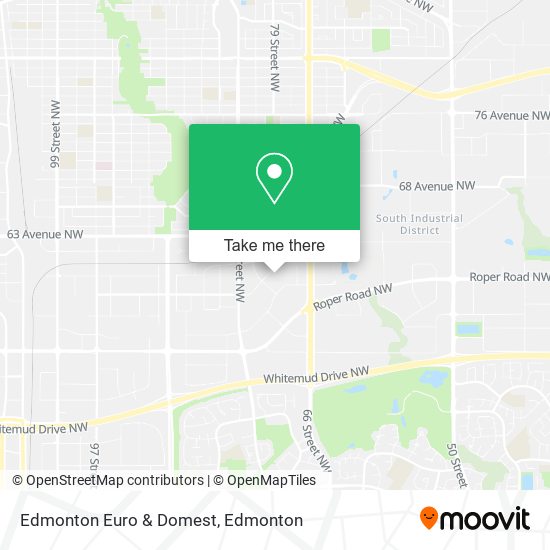 Edmonton Euro & Domest map