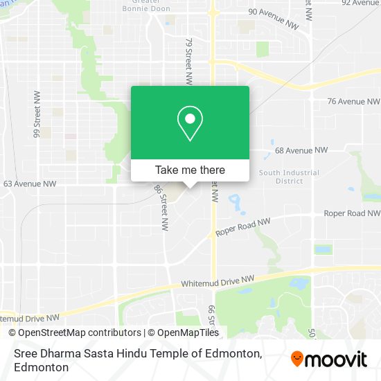 Sree Dharma Sasta Hindu Temple of Edmonton map