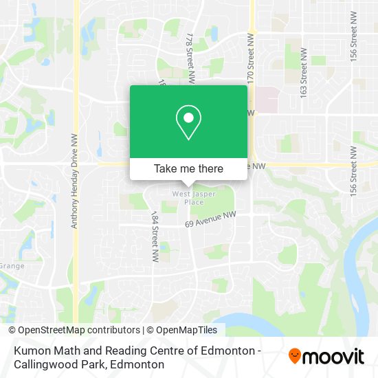 Kumon Math and Reading Centre of Edmonton - Callingwood Park map