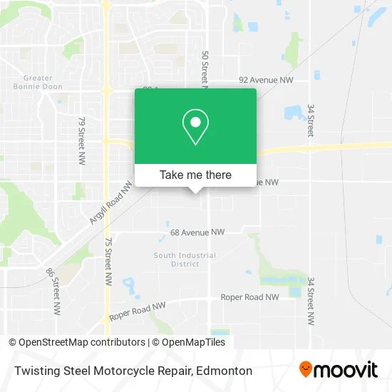 Twisting Steel Motorcycle Repair map