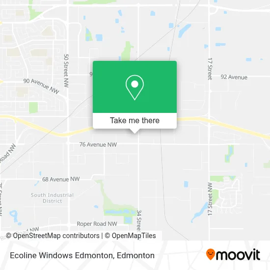 Ecoline Windows Edmonton map