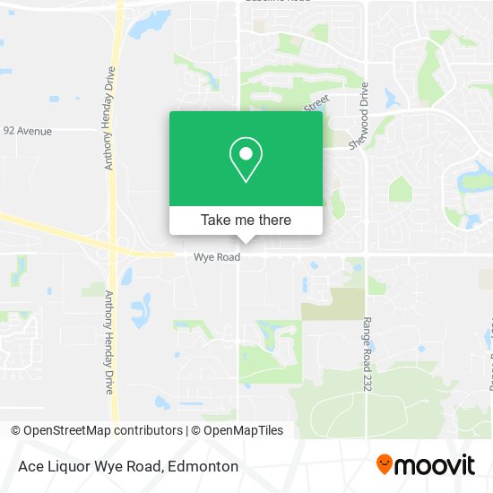 Ace Liquor Wye Road plan