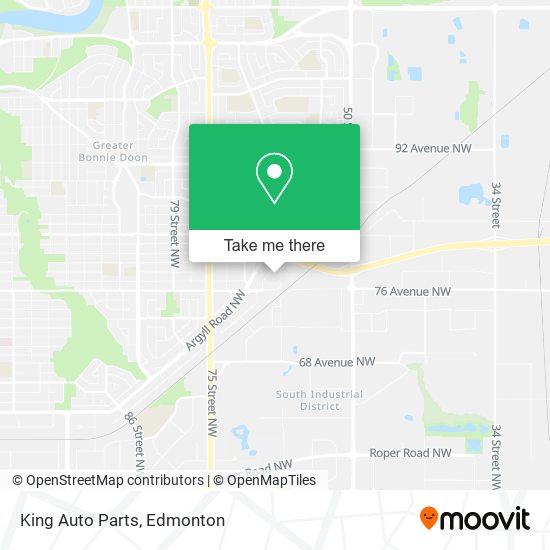 King Auto Parts map