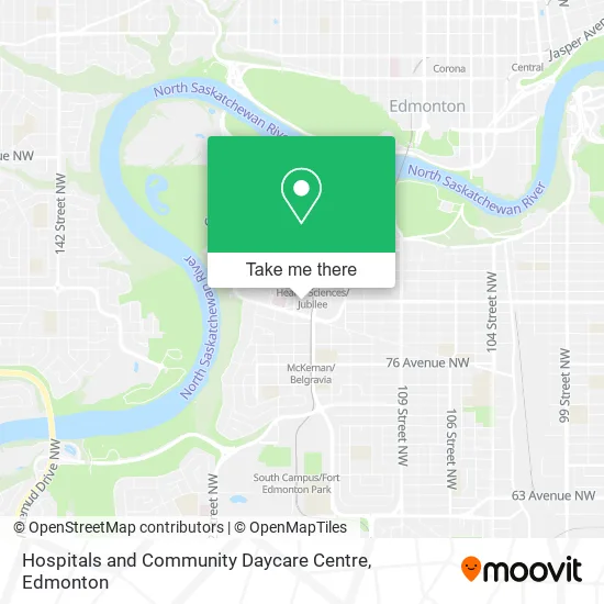 Hospitals and Community Daycare Centre map