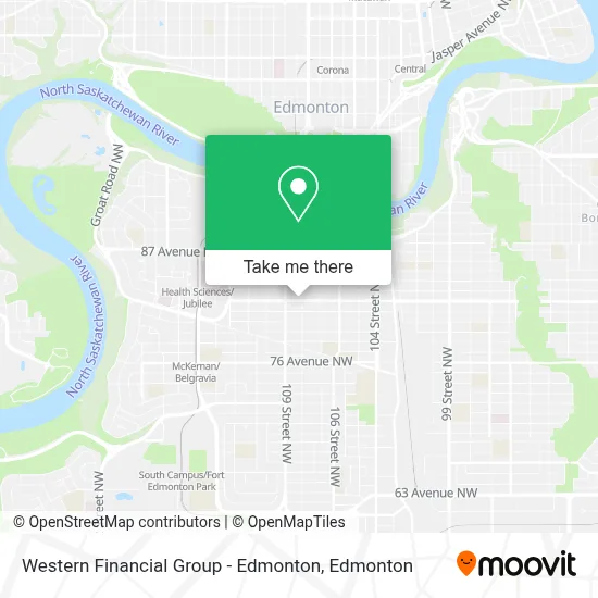 Western Financial Group - Edmonton map
