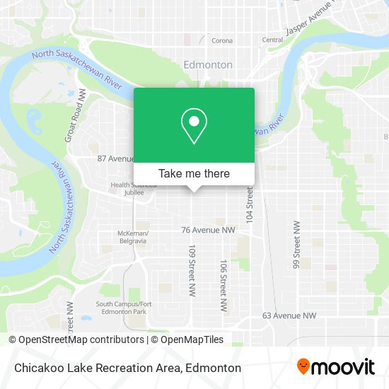 Chicakoo Lake Recreation Area map