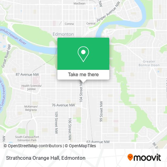 Strathcona Orange Hall map