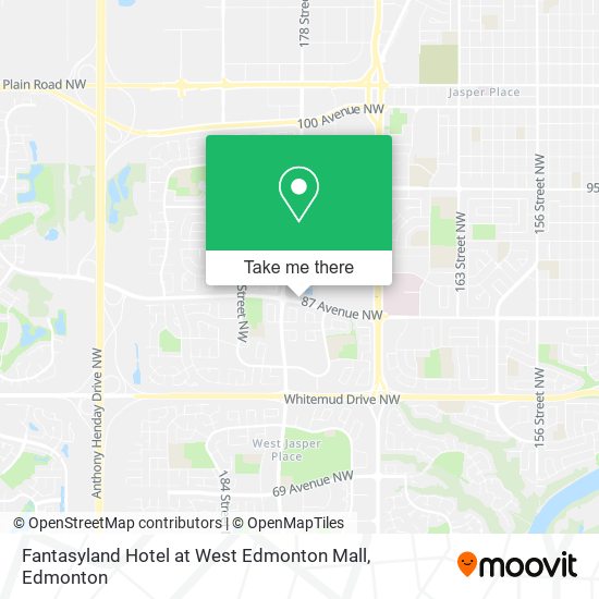 Fantasyland Hotel at West Edmonton Mall map
