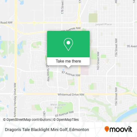 Dragon's Tale Blacklight Mini Golf plan