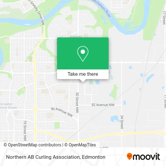 Northern AB Curling Association map