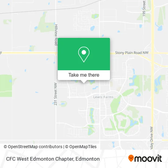 CFC West Edmonton Chapter map