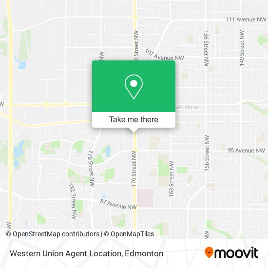 Western Union Agent Location map