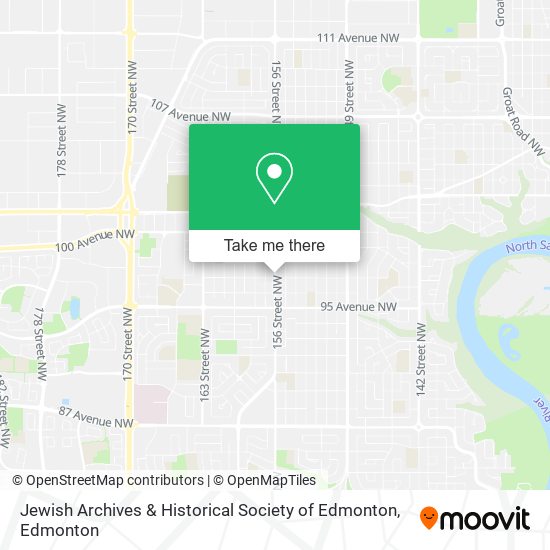 Jewish Archives & Historical Society of Edmonton map