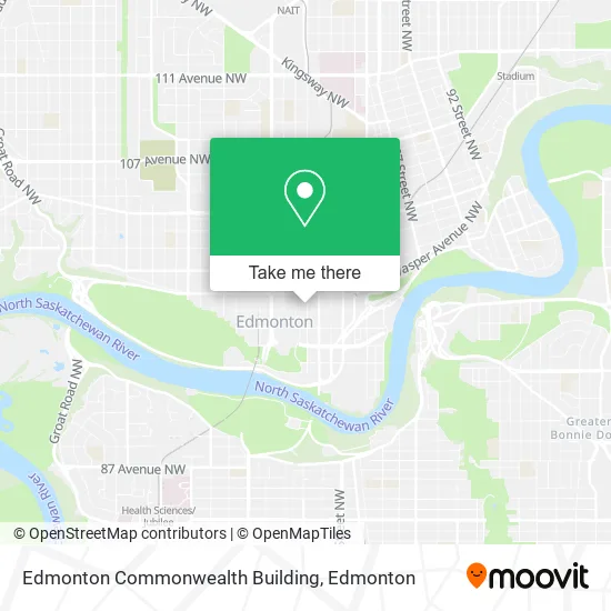 Edmonton Commonwealth Building map