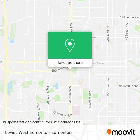 Lovisa West Edmonton map