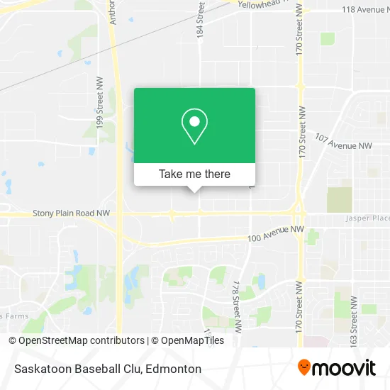 Saskatoon Baseball Clu map