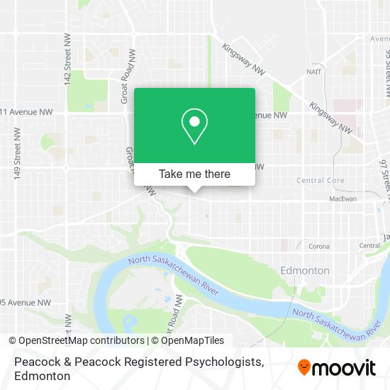 Peacock & Peacock Registered Psychologists map