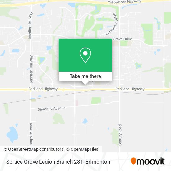 Spruce Grove Legion Branch 281 map
