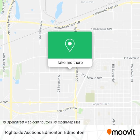 Rightside Auctions Edmonton map