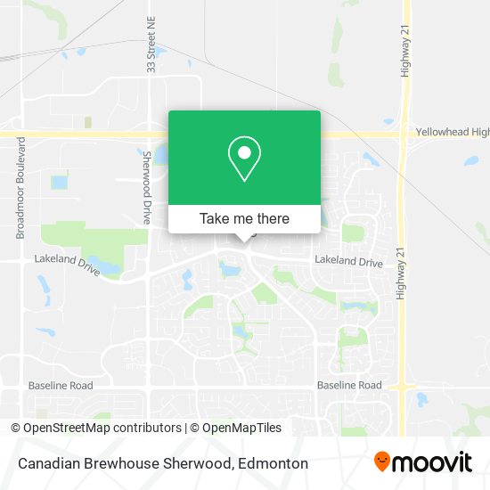 Canadian Brewhouse Sherwood map