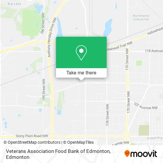 Veterans Association Food Bank of Edmonton map