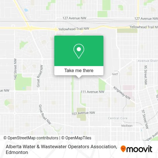 Alberta Water & Wastewater Operators Association map