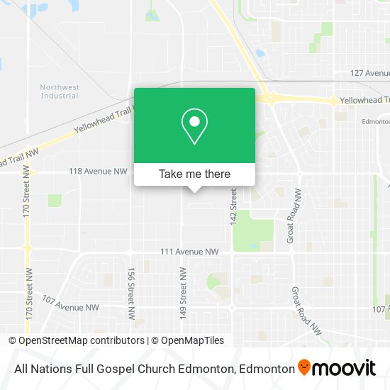 All Nations Full Gospel Church Edmonton map