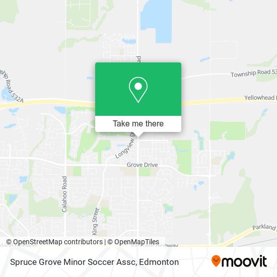 Spruce Grove Minor Soccer Assc map