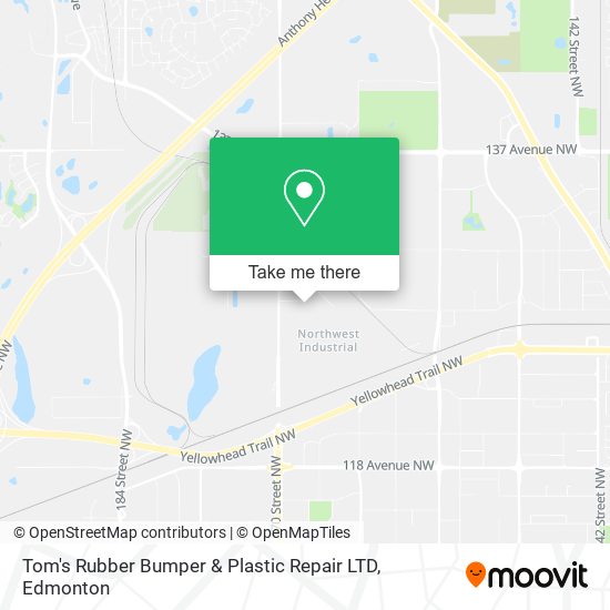 Tom's Rubber Bumper & Plastic Repair LTD map