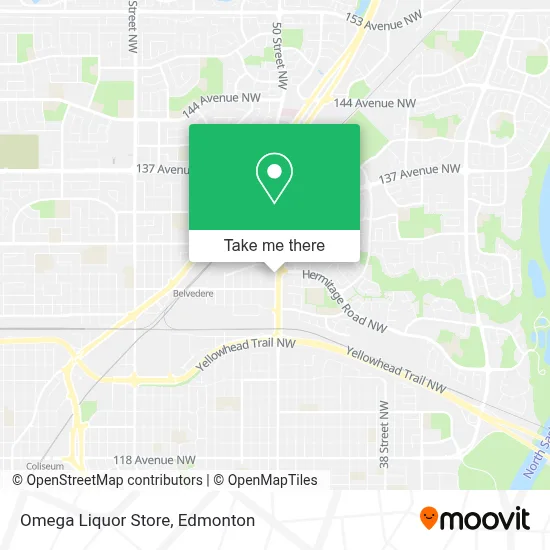 Omega Liquor Store map
