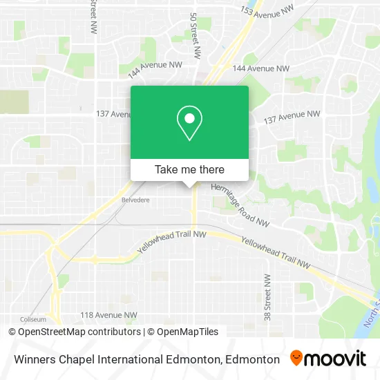 Winners Chapel International Edmonton map
