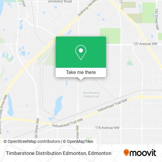 Timberstone Distribution Edmonton map