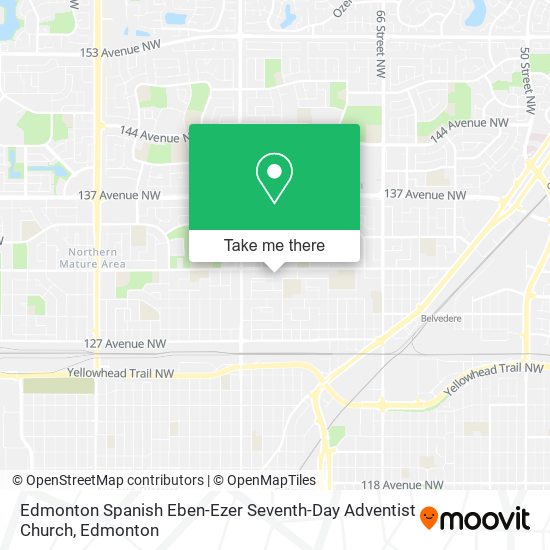 Edmonton Spanish Eben-Ezer Seventh-Day Adventist Church map