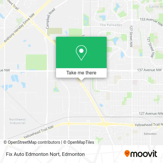 Fix Auto Edmonton Nort map