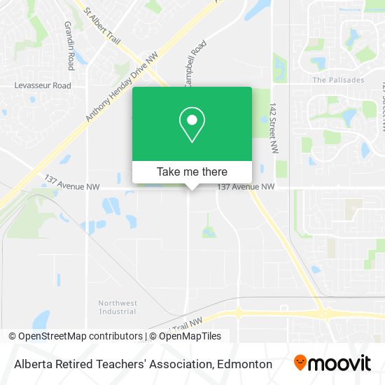 Alberta Retired Teachers' Association map