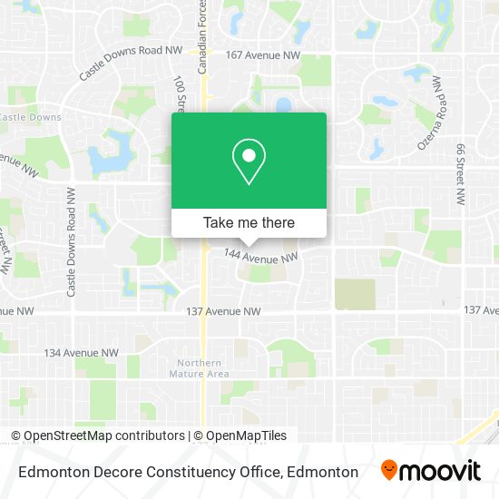 Edmonton Decore Constituency Office map