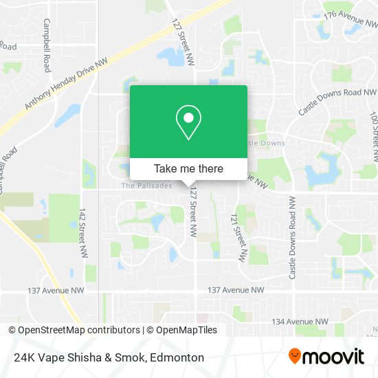 24K Vape Shisha & Smok map
