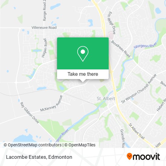 Lacombe Estates map