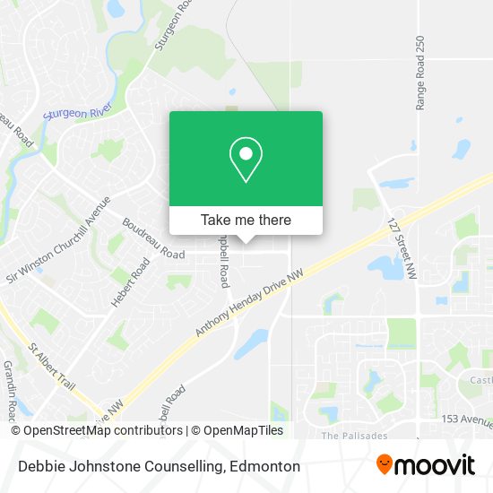 Debbie Johnstone Counselling map