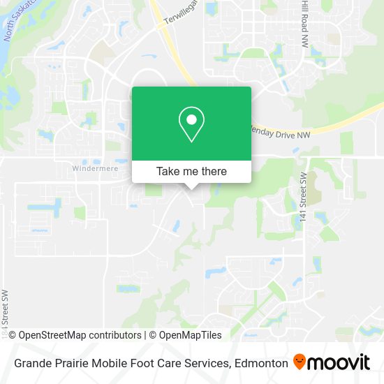 Grande Prairie Mobile Foot Care Services map