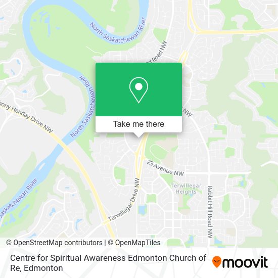 Centre for Spiritual Awareness Edmonton Church of Re map