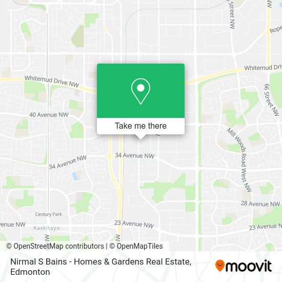 Nirmal S Bains - Homes & Gardens Real Estate map
