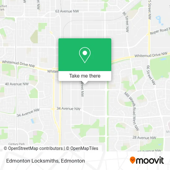 Edmonton Locksmiths map
