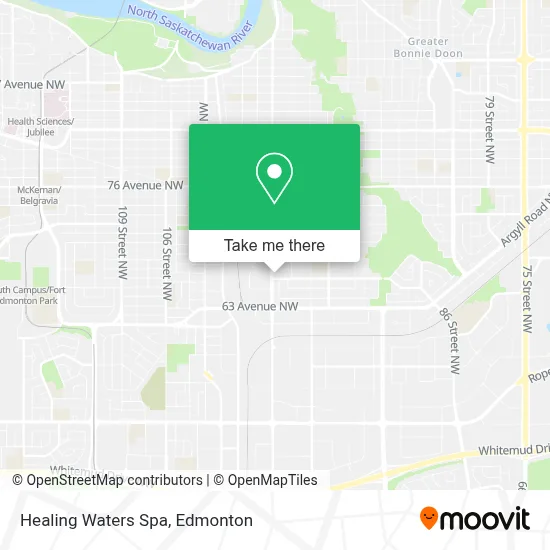 Healing Waters Spa map
