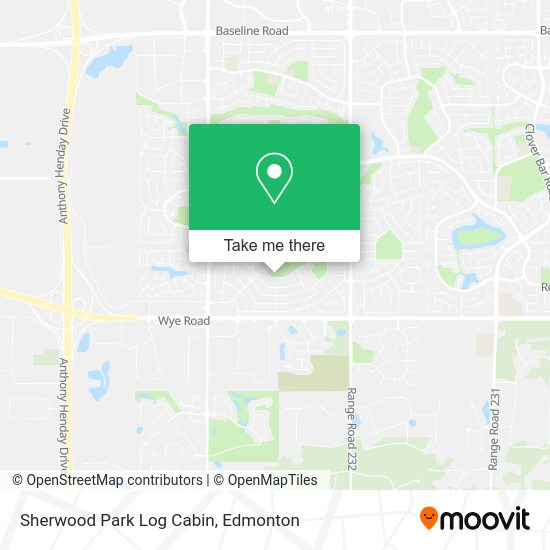 Sherwood Park Log Cabin map