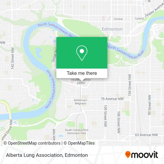 Alberta Lung Association map