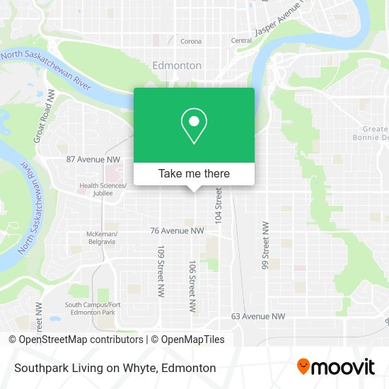 Southpark Living on Whyte map