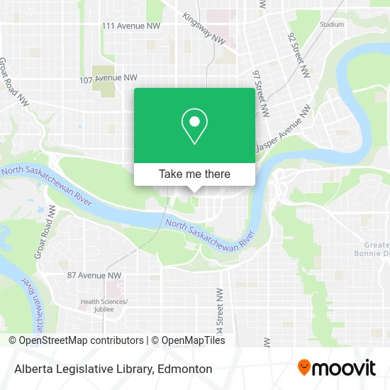 Alberta Legislative Library map