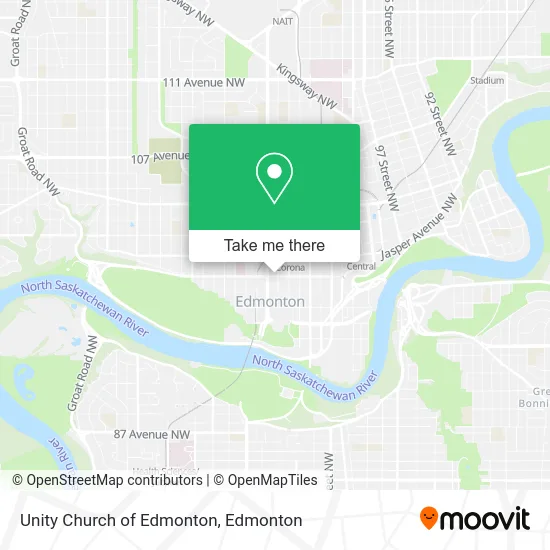 Unity Church of Edmonton map
