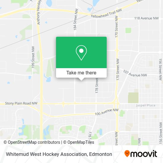 Whitemud West Hockey Association map